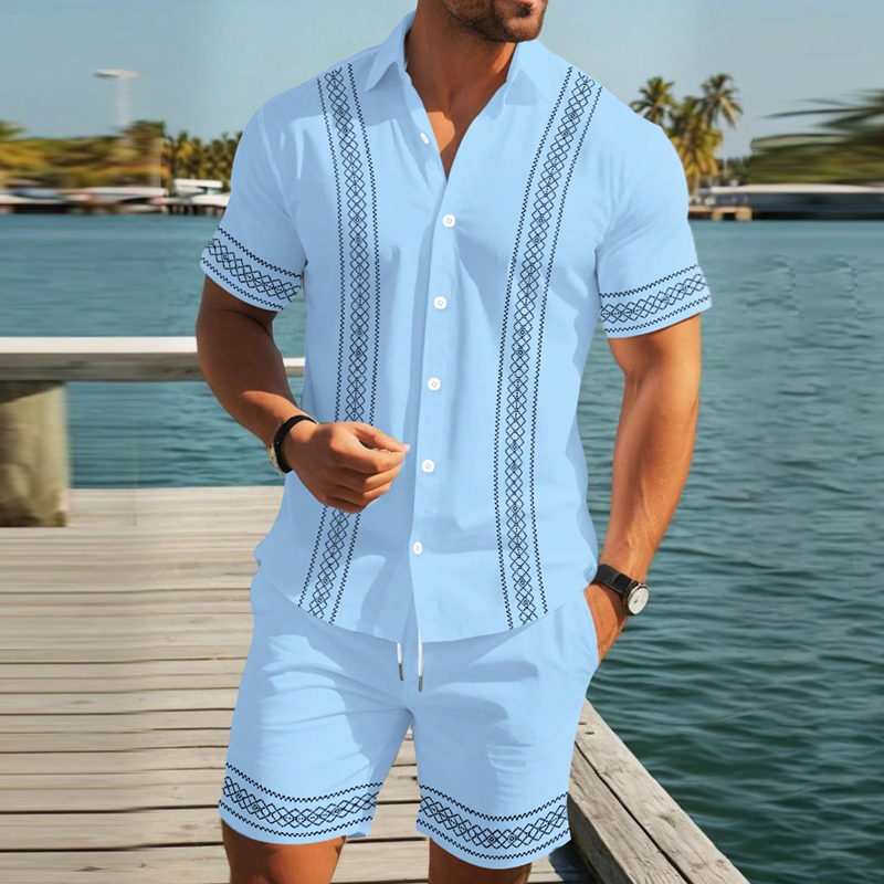👕 50% RABATT!  2026 Herren-Set aus Kurzarmhemd & Shorts mit Blumenmuster – Leichter Stoff, Lässiger Schnitt & Perfekt Für Warme Sommertage ☀️