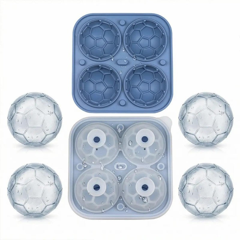 ⚽ 1. 2+1 GRATIS DEAL 🔥 Silikon Eisballform in Fußballform – perfekte Eiswürfel für Sommerdrinks 🧊⚽✨