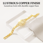 Goldene Maria Armband – Geometrisches Design mit Filigran Blumenmotiv und Kettenband