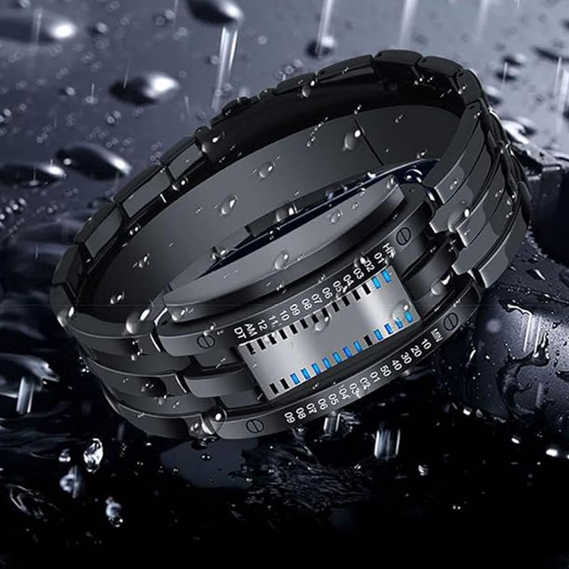 💫 HALF PRICE DEAL ⌚ Herren LED Binary-Uhr 🔥 futuristisch, hochwertig & ideal als Geschenk für den Freund 🎁