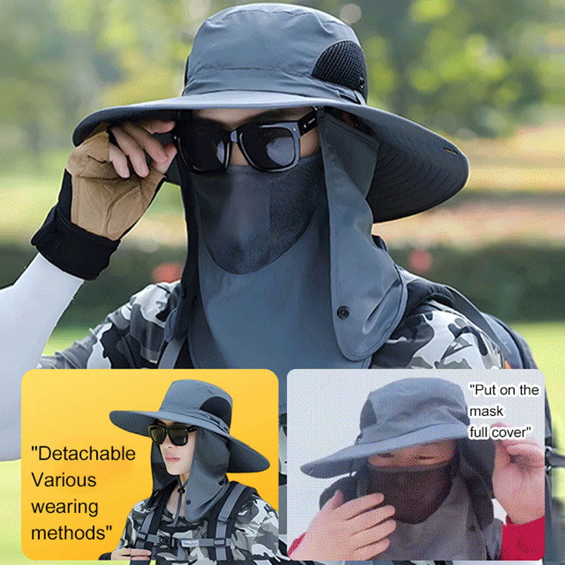 🛡️ 50% RABATT! Outdoor Sonnenhut mit UPF50+ & Gesichtsschutz – Nie mehr Sonnenbrand beim Wandern! 🥾