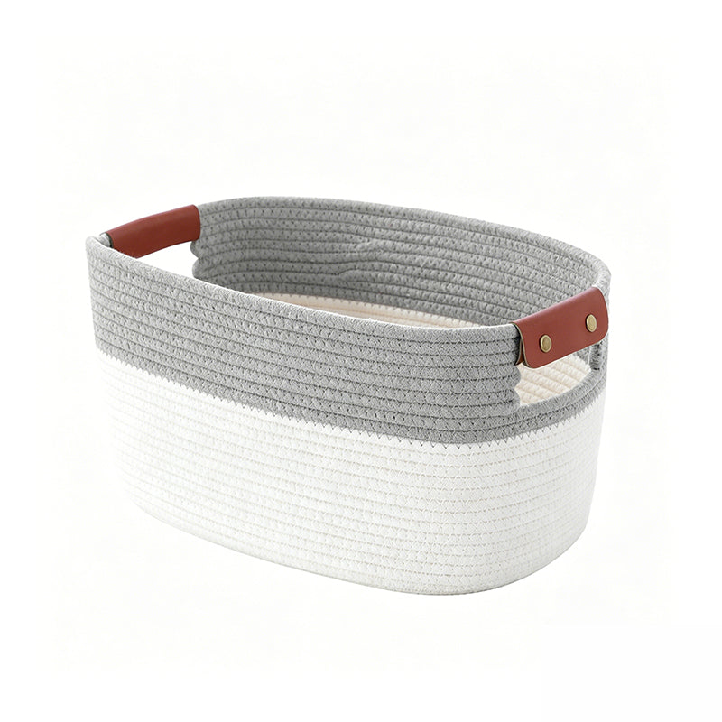 🧺 50% RABATT! 🧵 Geflochtener Baumwollseil-Aufbewahrungskorb mit Griffen – Weich, Stabil & Perfekt Für Spielzeug, Wäsche & Wohnaccessoires 🏠