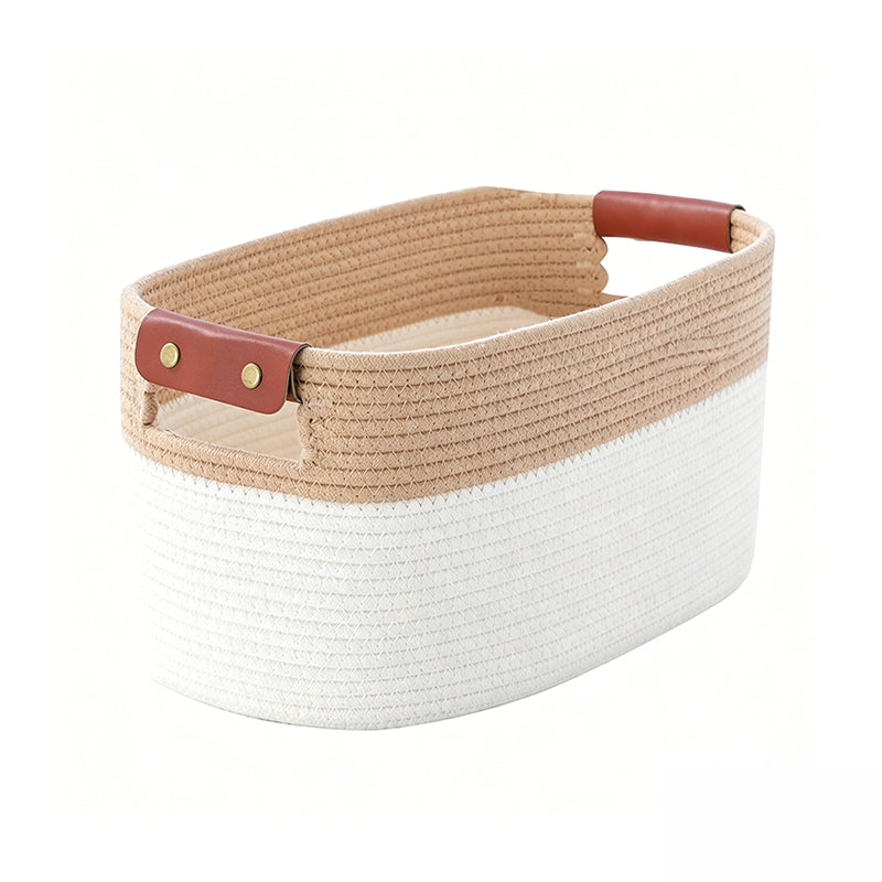 🧺 50% RABATT! 🧵 Geflochtener Baumwollseil-Aufbewahrungskorb mit Griffen – Weich, Stabil & Perfekt Für Spielzeug, Wäsche & Wohnaccessoires 🏠