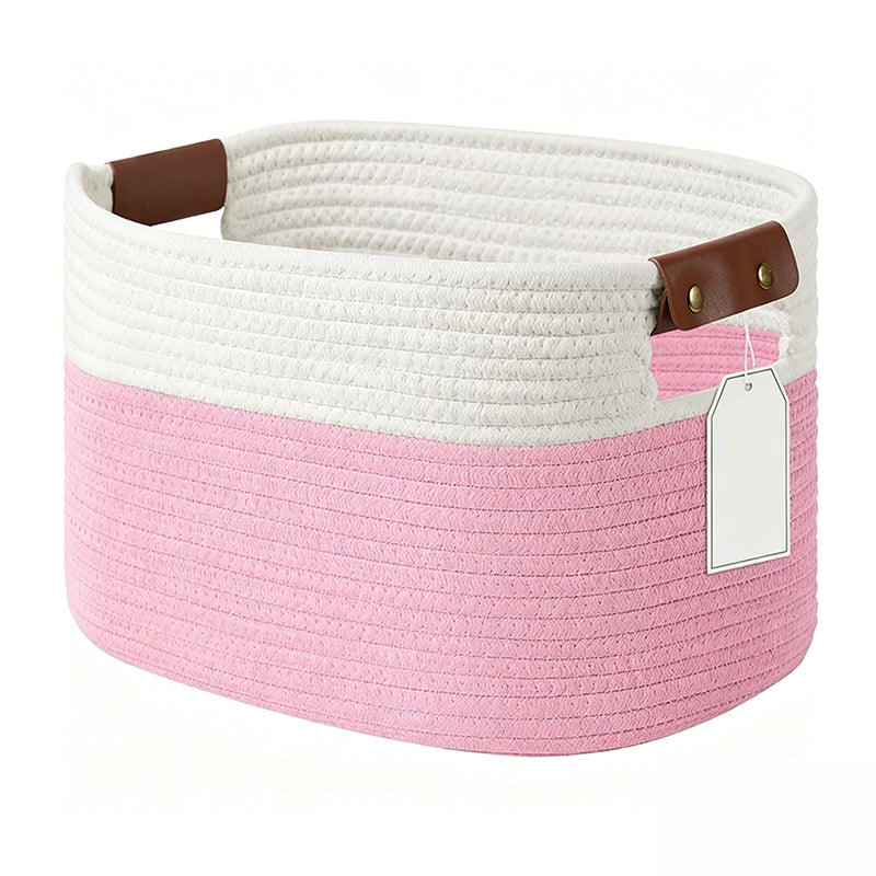 🧺 50% RABATT! 🧵 Geflochtener Baumwollseil-Aufbewahrungskorb mit Griffen – Weich, Stabil & Perfekt Für Spielzeug, Wäsche & Wohnaccessoires 🏠