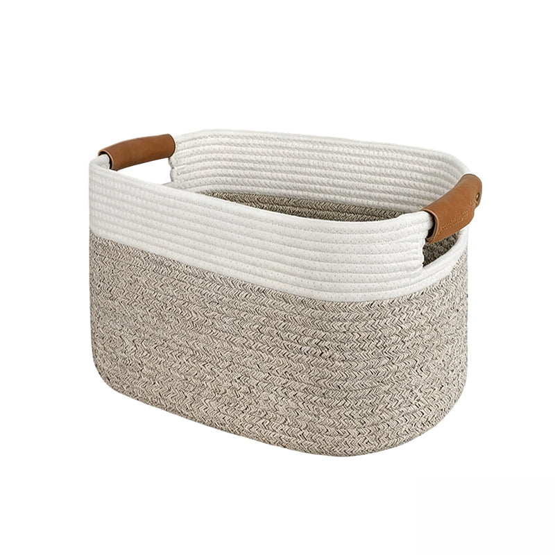 🧺 50% RABATT! 🧵 Geflochtener Baumwollseil-Aufbewahrungskorb mit Griffen – Weich, Stabil & Perfekt Für Spielzeug, Wäsche & Wohnaccessoires 🏠