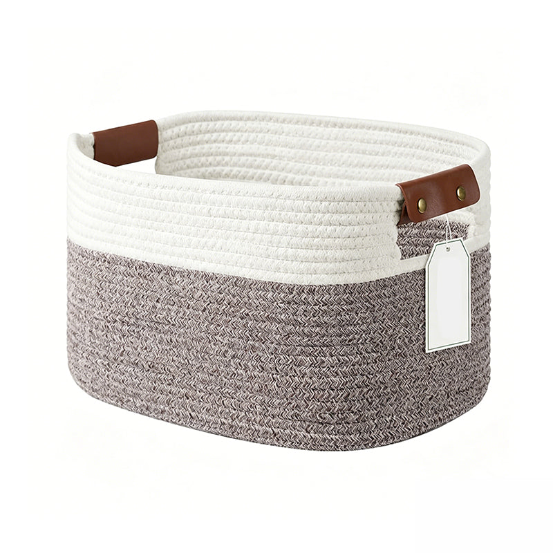 🧺 50% RABATT! 🧵 Geflochtener Baumwollseil-Aufbewahrungskorb mit Griffen – Weich, Stabil & Perfekt Für Spielzeug, Wäsche & Wohnaccessoires 🏠
