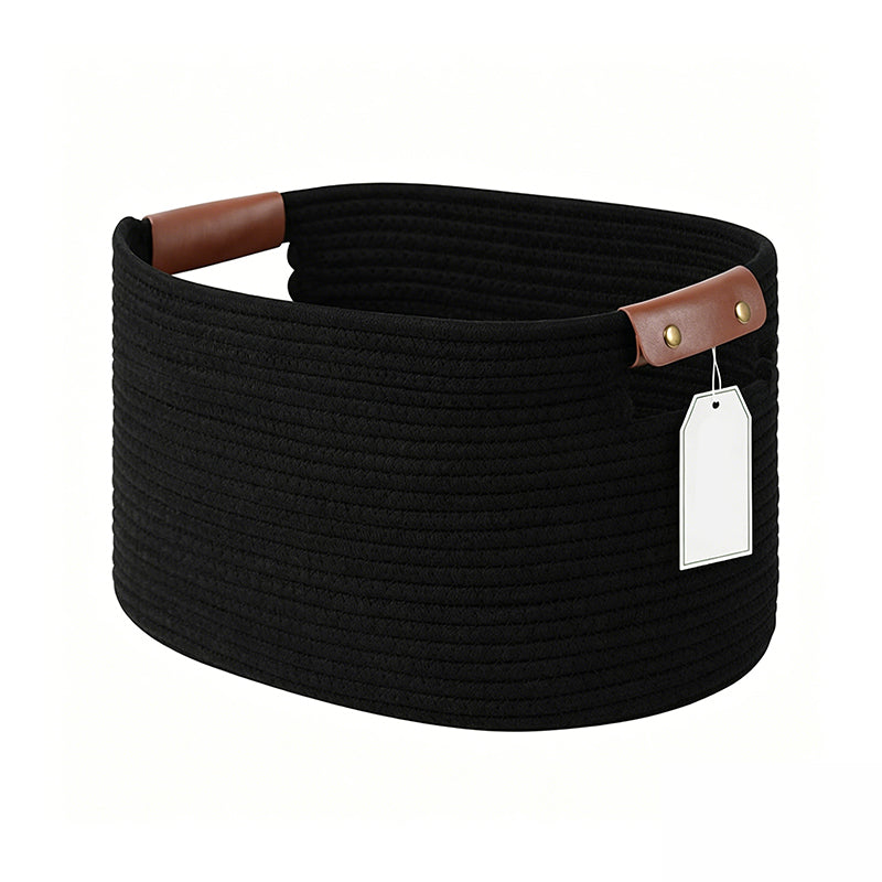 🧺 50% RABATT! 🧵 Geflochtener Baumwollseil-Aufbewahrungskorb mit Griffen – Weich, Stabil & Perfekt Für Spielzeug, Wäsche & Wohnaccessoires 🏠