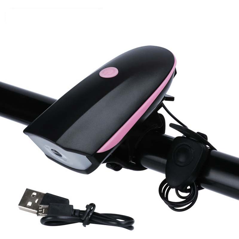 2-in-1 wiederaufladbares Fahrradlicht mit Hupe