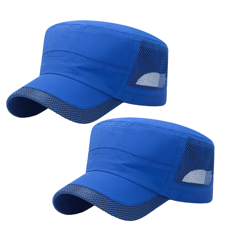 Outdoor-Flachmütze mit Mesh-Einsätzen – atmungsaktiv, leicht & bequem – ideal für Wandern, Golf & Alltag🧢⛳