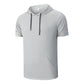 Herren Freizeit-Hoodie mit Kurzarm – schnelltrocknend, leicht & atmungsaktiv – ideal für Sport, Alltag & Reisen👕🏃‍♂️