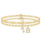 ✨ 50% OFF NOW! 💛 Layered Gold Ankle Bracelet for Women – Rhinestone, Adjustable & Perfect Beach Jewelry 🏖️