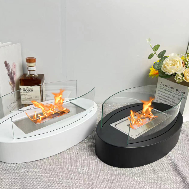 🔥Solange der Vorrat reicht 50 % Rabatt!🎉Tisch-Bioethanol-Feuerstelle mit Glasscheibe