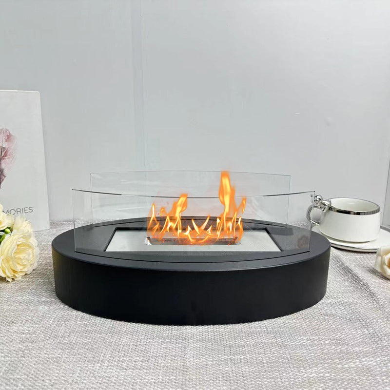 🔥Solange der Vorrat reicht 50 % Rabatt!🎉Tisch-Bioethanol-Feuerstelle mit Glasscheibe