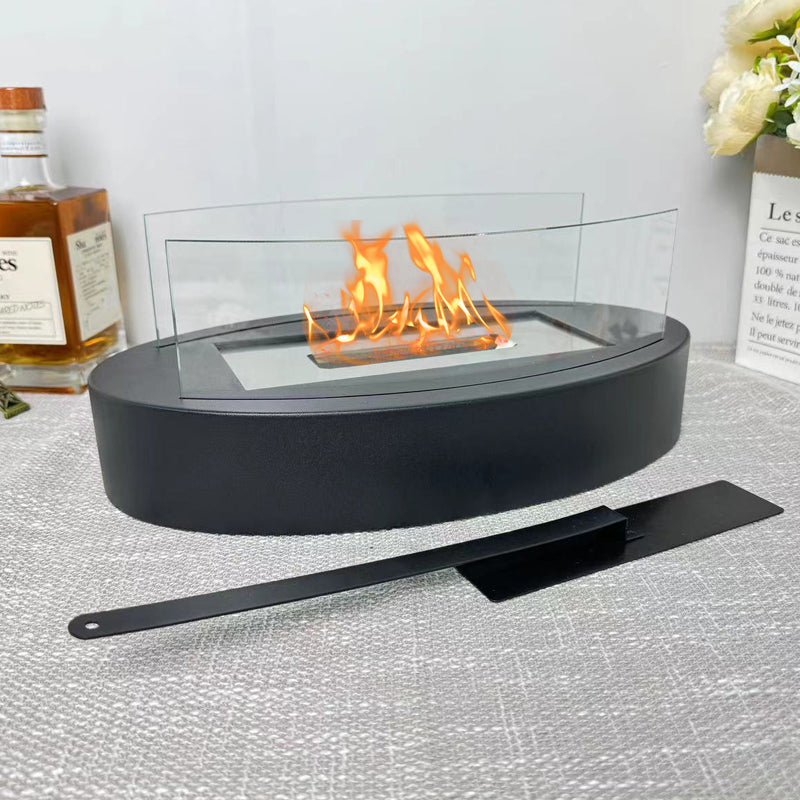 🔥Solange der Vorrat reicht 50 % Rabatt!🎉Tisch-Bioethanol-Feuerstelle mit Glasscheibe