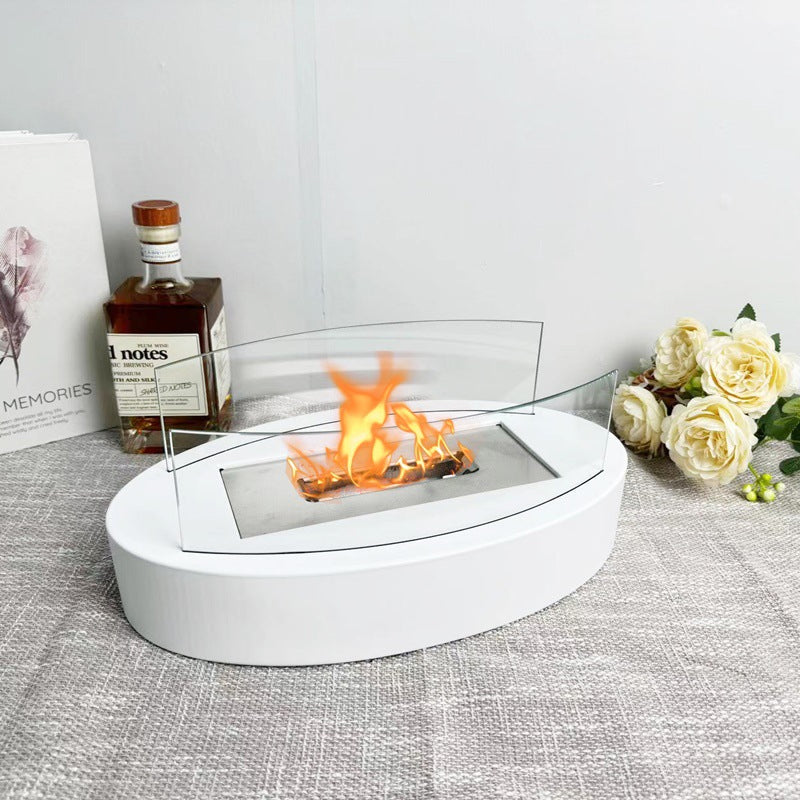 🔥Solange der Vorrat reicht 50 % Rabatt!🎉Tisch-Bioethanol-Feuerstelle mit Glasscheibe