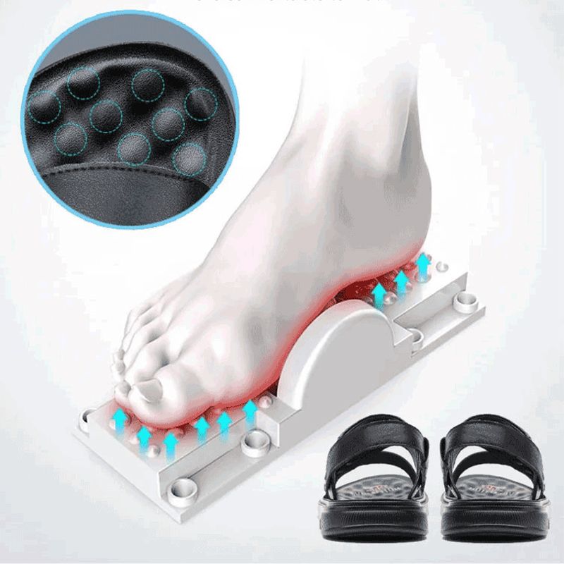 Atmungsaktive Herren-Sandalen aus Rindsleder für den doppelten Gebrauch