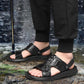 Atmungsaktive Herren-Sandalen aus Rindsleder für den doppelten Gebrauch