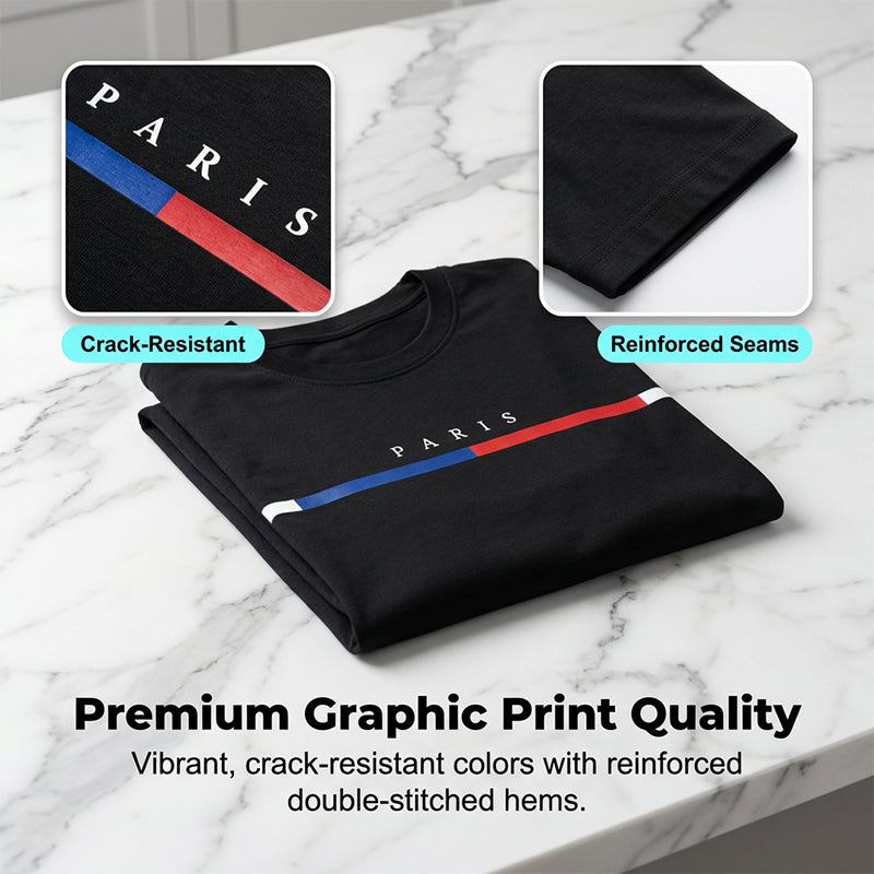 👕 NUR FÜR BEGRENZTE ZEIT: 50 % RABATT! 🎨 Minimalistisches Grafik-T-Shirt für Herren (Paris-Design) – hochwertiger Stoff, schmale Passform, vielseitiger Stil ✨
