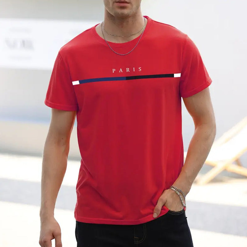 👕 NUR FÜR BEGRENZTE ZEIT: 50 % RABATT! 🎨 Minimalistisches Grafik-T-Shirt für Herren (Paris-Design) – hochwertiger Stoff, schmale Passform, vielseitiger Stil ✨