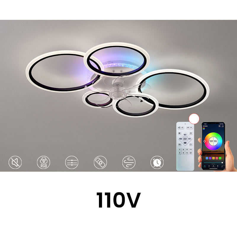 ✨🔥RGB-Deckenventilator mit Beleuchtung und Fernbedienung