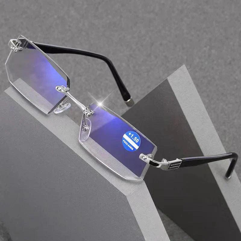Blaues Licht blockiert randlose Lesebrille für Presbyopie