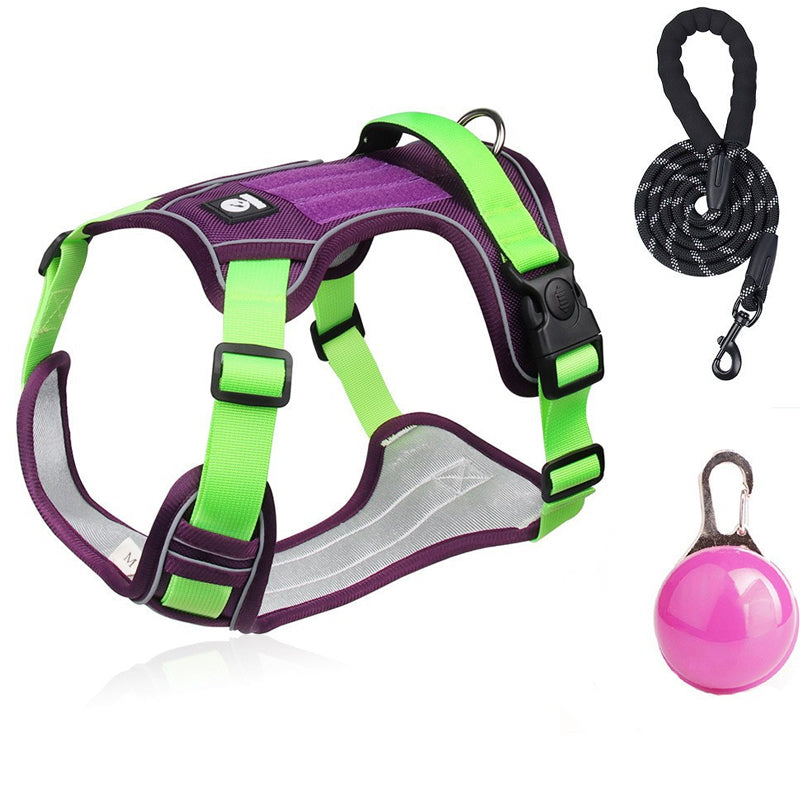 📢📢50 % RABATT !! ⏰Hundegeschirr ohne Zugkraft mit Leine und Halsband mit LED