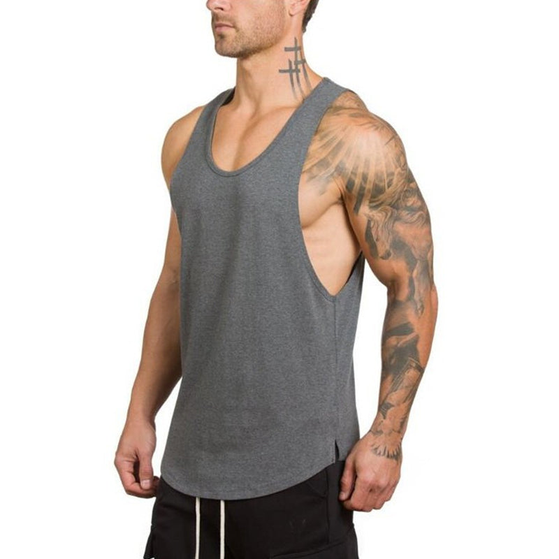 🔥 50% RABATT! 🎉 Herren Muscle Fitness Stringer Tanktop – Tiefer V-Ausschnitt, Baumwollmischung, Dehnbar 💪