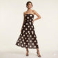 👗🔥 50% RABATT ✨ Elegantes trägerloses Tupfen-Stufenkleid – fließend, feminin & perfekt für den Sommer ☀️💫