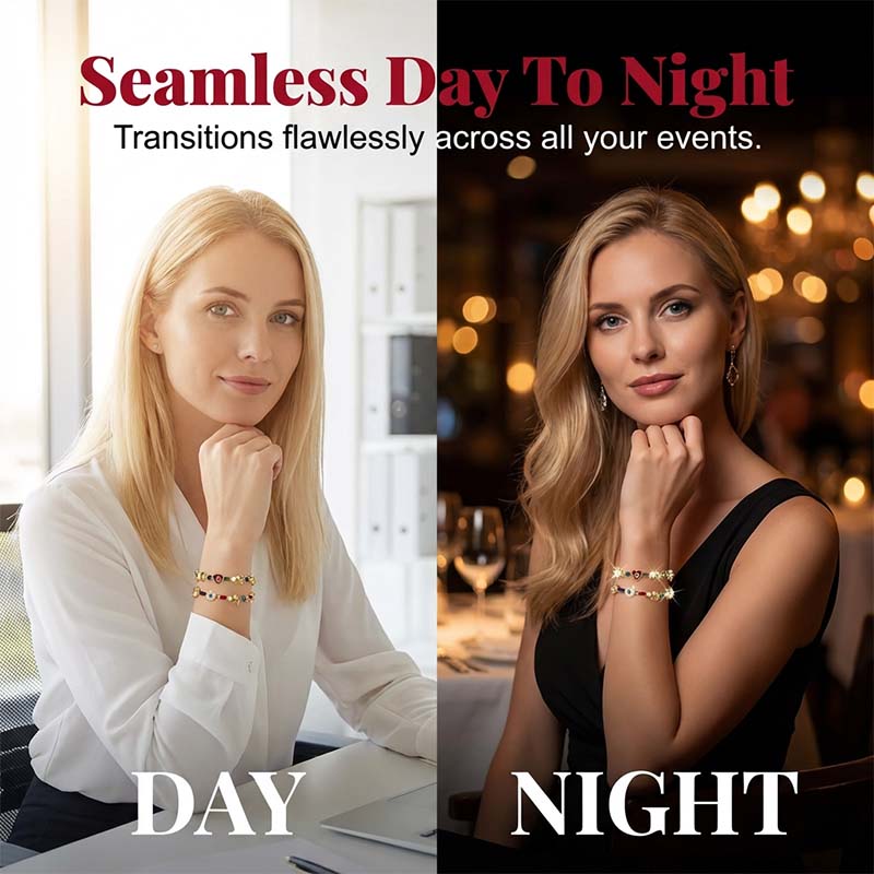 💫 LIMITED-TIME 50% RABATT +  Mehr kaufen, mehr sparen! ✨ Himmelscharme-Armband – Sonne, Mond, Sterne, Kristalle, Goldton 🪐
