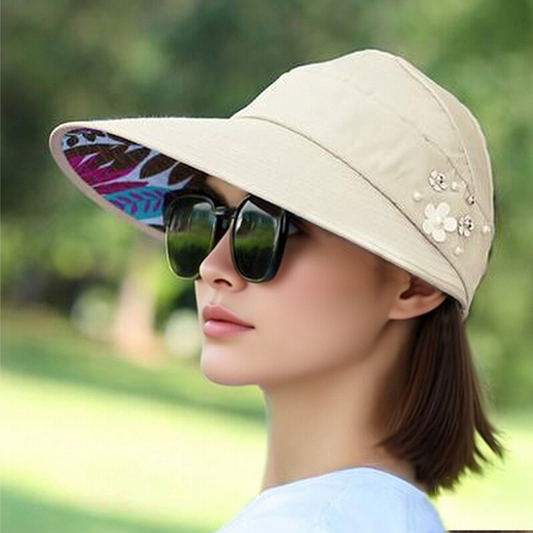 👒 LIMITED-TIME 50% RABATT! ☀️ Faltbarer Sonnenhut – Breite Krempe, Pferdeschwanz-Öffnung, UV-Schutz, Leicht ✨