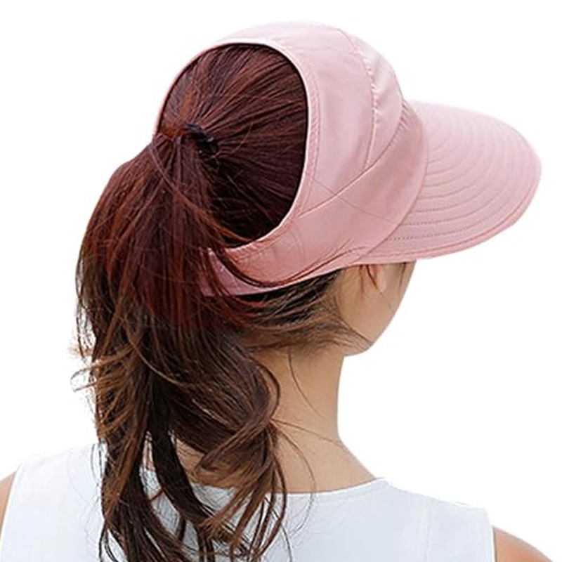 👒 LIMITED-TIME 50% RABATT! ☀️ Faltbarer Sonnenhut – Breite Krempe, Pferdeschwanz-Öffnung, UV-Schutz, Leicht ✨