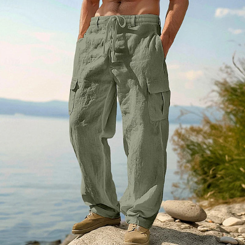 🔥Solange der Vorrat reicht 50 % Rabatt!🎉Lässiger Komfort: Cargo-Hose aus Baumwolle & Leinen 🌿✨