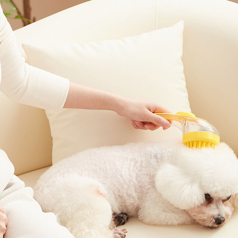 🛁 LIMITED-TIME 50% RABATT! 🐶 Tierbadbürste – Langer Griff, Shampoo-Spender, 2 Bürstenkopf-Optionen 🧴