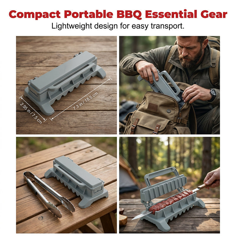Spießhelfer für Grill & Schaschlik – praktisches Werkzeug zum Befüllen von Spießen – ideal für Outdoor-Grillen, Party & Picknick🔥🏕️
