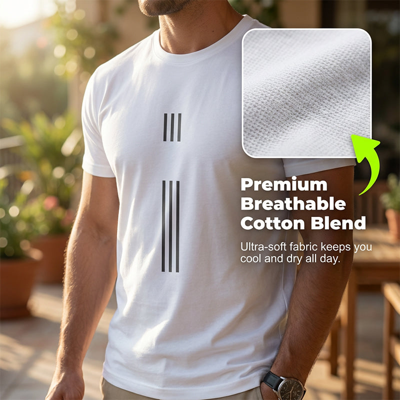 👔✨ 50% RABATT! Herren-T-Shirt mit Rundhalsausschnitt und Grafikprint – Lässig, bequem & vielseitig für Freizeit & Alltag 🧢