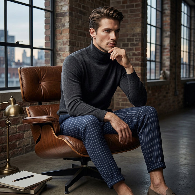 👖✨ 50% RABATT! Herren Freizeithose aus Leinenmischung mit Streifenmuster – Leicht, atmungsaktiv & bequem 🍂