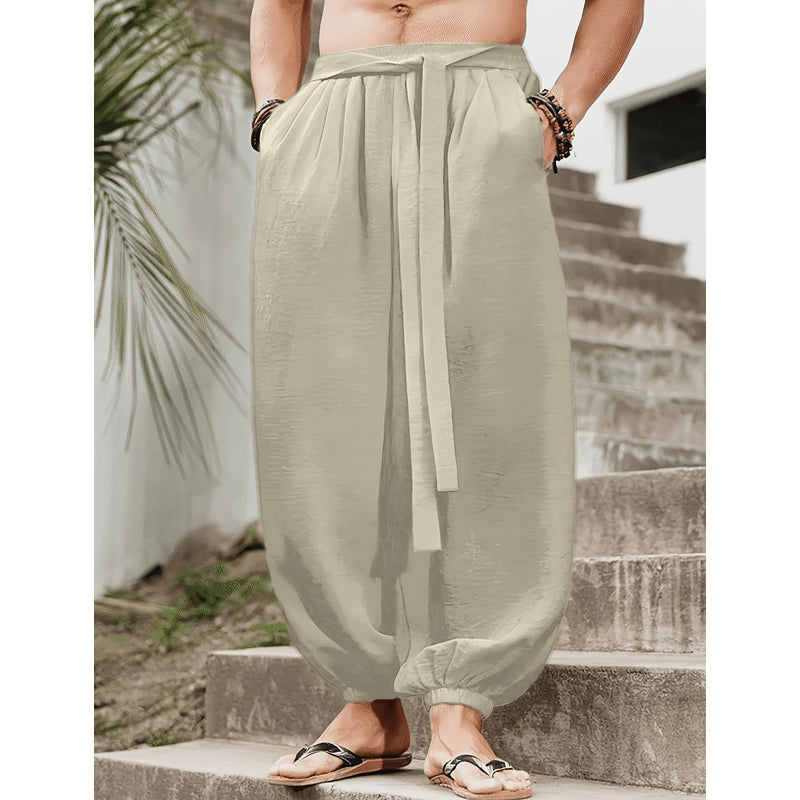 👖 50% RABATT! 🔥 Herren-Casual Haremshose mit elastischen Bündchen – Bequem, luftig & perfekt für Zuhause, Yoga und Reisen ✨