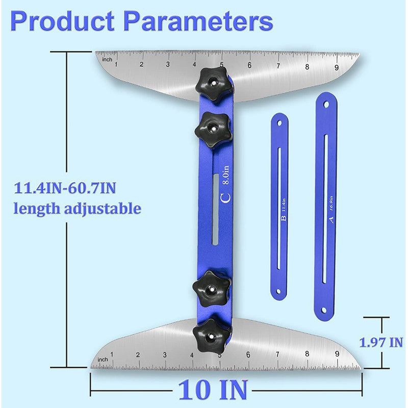 📢📢50% Rabatt  !!!📏🧰 Multifunktionales Treppenlineal – Klappbar, präzise & vielseitig – ideal für Heimwerker, Maßnehmen & Bastelprojekte