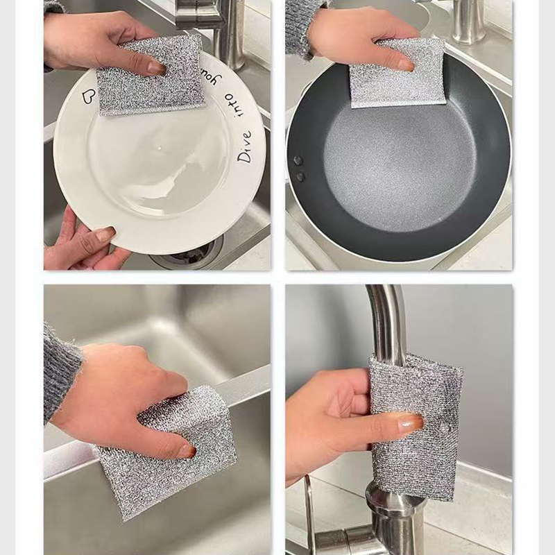 🔥50% Rabatt 🧽 Kratzfeste Scheuertücher (10x15 cm) – entfernt hartnäckiges Fett ohne Schrubben – wiederverwendbar & vielseitig – 1er- bis 15er-Pack