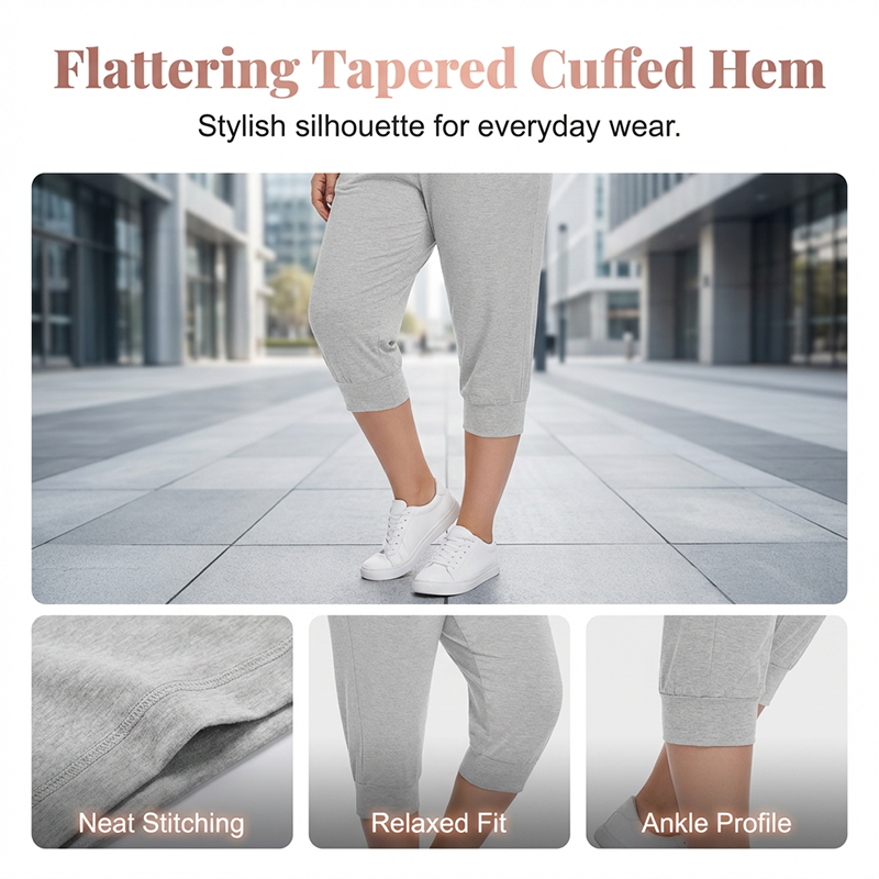 👖Lässige Caprihose für Damen mit Taschen – bequem, atmungsaktiv & perfekt für Frühling & Sommer🌞👜