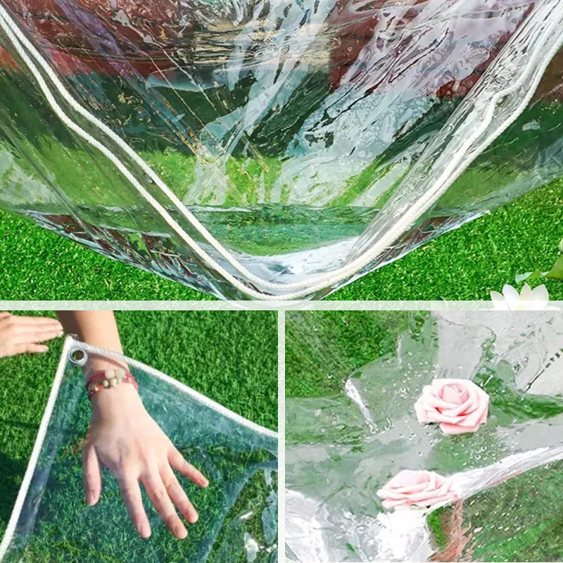 🛡️50% RABATT🌧️ Transparente Schwerlastplane | 0,35 mm wetterfestes PVC · reißfest und UV-beständig · transparent und lichtdurchlässig · verstärkte Ösen · vielseitig einsetzbar