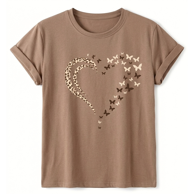 ✨🔥Lässiges Damen-Oberteil mit Kurzarm und Print