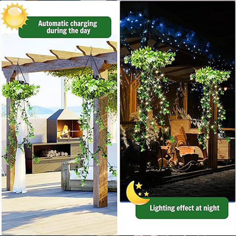 💎50% Rabatt✨🔥Solarbetriebene Hängelampe aus Milangras🌿Gestalte deinen eigenen gemütlichen Garten💡