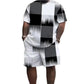 🌞NEU: Sommerkollektion mit bis zu 50% Rabatt 🛍️ Herren Abstraktes Druck T-Shirt & Shorts Set – Leicht, atmungsaktiv & perfekt für Sommer, Sport oder lässige Tage – bequemer 2-teiliger Look 🔥