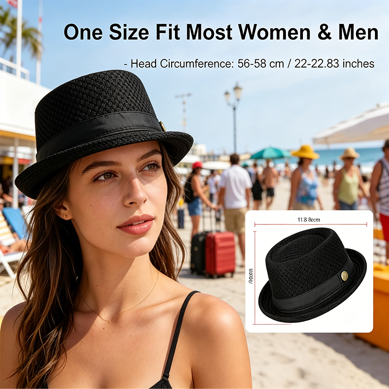 🧢 50% RABATT! ☀️ Atmungsaktive Mesh Fedora Hut – Leicht & UV-schützend – Perfekt für Herren & Damen, ideal für Outdoor-Aktivitäten, Strand oder Reisen – stilvoller Sonnenschutz mit Komfort 🎩✨