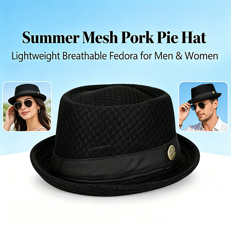 🧢 50% RABATT! ☀️ Atmungsaktive Mesh Fedora Hut – Leicht & UV-schützend – Perfekt für Herren & Damen, ideal für Outdoor-Aktivitäten, Strand oder Reisen – stilvoller Sonnenschutz mit Komfort 🎩✨