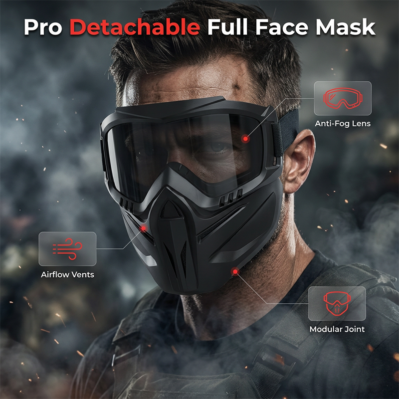🔥Letzter Tag – 50 % Rabatt💥Abnehmbare Vollgesichtsbrille