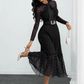 🎀 2026 NEU ✨ Elegantes Midi-Kleid 👗 mit Polka-Dots & Bindebindung