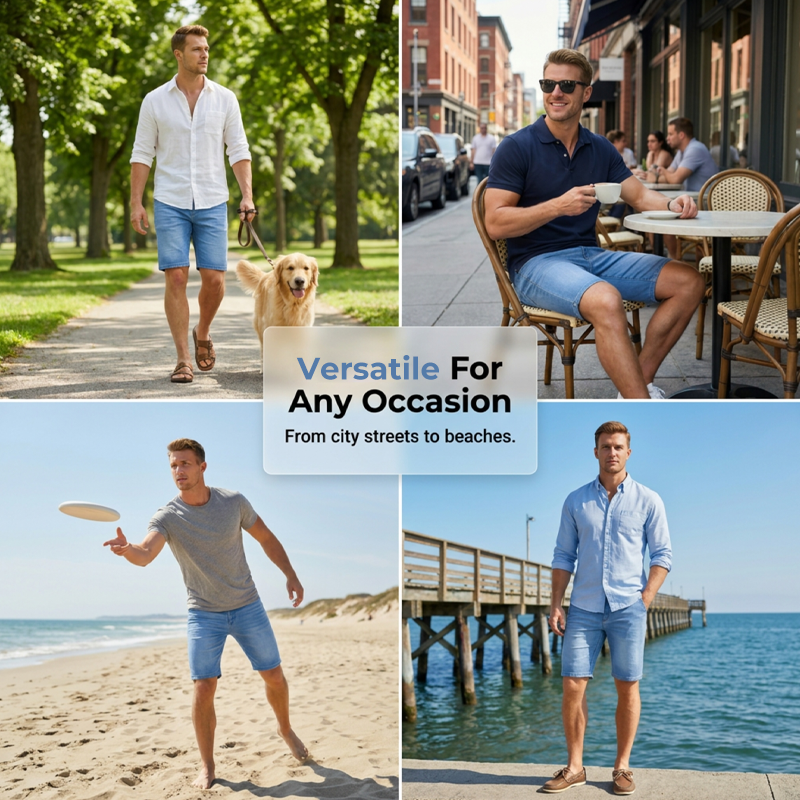 🩳 JETZT 50 % RABATT! ⏰ Leichte Sommer-Jeansshorts für Herren – atmungsaktiv, lässig und perfekt für heiße Tage – stilvolle und bequeme Passform 🌞