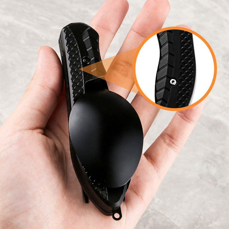 🍴 50% RABATT! 🎁 4-in-1 faltbares multifunktionales Outdoor-Besteck – Löffel, Gabel, Messer & Flaschenöffner – kompakt, leicht & ideal für Camping, Wandern oder Notfalltasche 🏕️